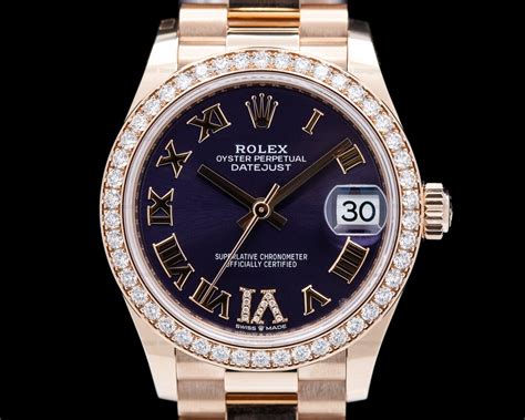 rolex rose gold datejust diamond bezel|More.